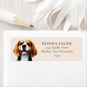 Etiqueta Dirección personalizada Beagle Dog