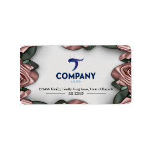 Etiqueta Dirección personalizada de la empresa con marca