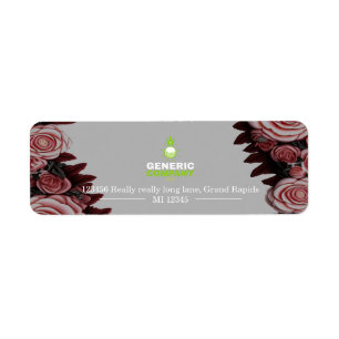 Etiqueta Dirección personalizada de la empresa con marca