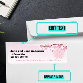 Etiqueta Dirección personalizada temática de abril