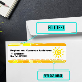 Etiqueta Dirección personalizada temática de junio