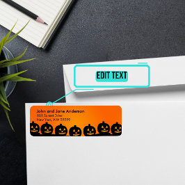 Etiqueta Dirección personalizada temática de octubre