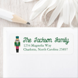Etiqueta Dirección personalizada vintage Christmas Nutcrack