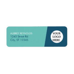 Etiqueta Dirección profesional de color azul moderno y simp