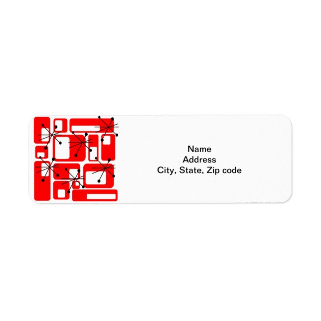 Etiqueta Dirección retro (Frente)