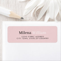 Dirección Rosa Beige Elegante Moderna