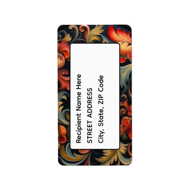 Etiqueta Dirección Rosepaint Rosemaling 6 de 6 (Frente)