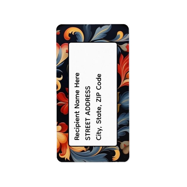 Etiqueta Dirección Rosepinte Rosemaling 1 de 6 (Frente)
