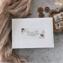 Etiqueta Dirección RSVP de bodas de eucalipto contemporáneo