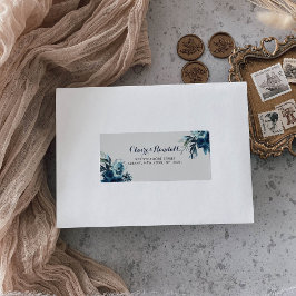 Etiqueta Dirección RSVP de Floral de acuarela clásica