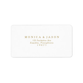 Etiqueta Dirección RSVP de la clásica boda de oro Minimalis