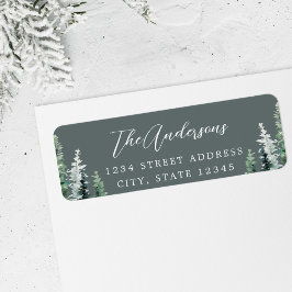 Etiqueta Dirección Rustic Sage Pine Forest