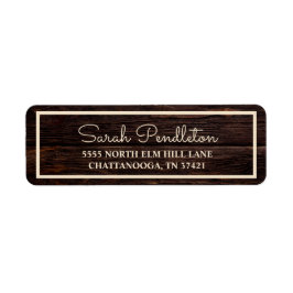Etiqueta Dirección Rustic Wood Cream