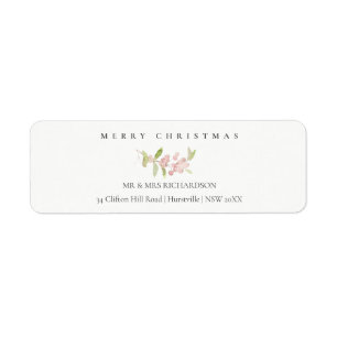 ETIQUETA DIRECCIÓN SOFT RUBOR ROSA PINK MERRY CHRISTMAS