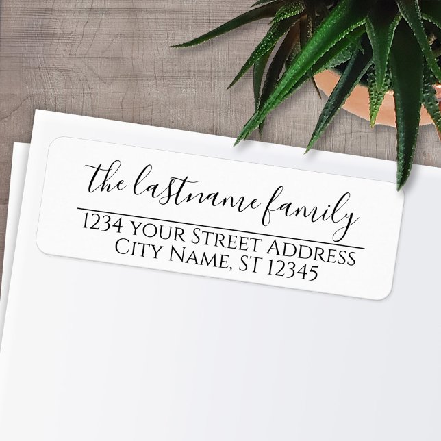 Etiqueta Dirección y nombre de retorno - Script Morgana (Personalized Return Address Labels)