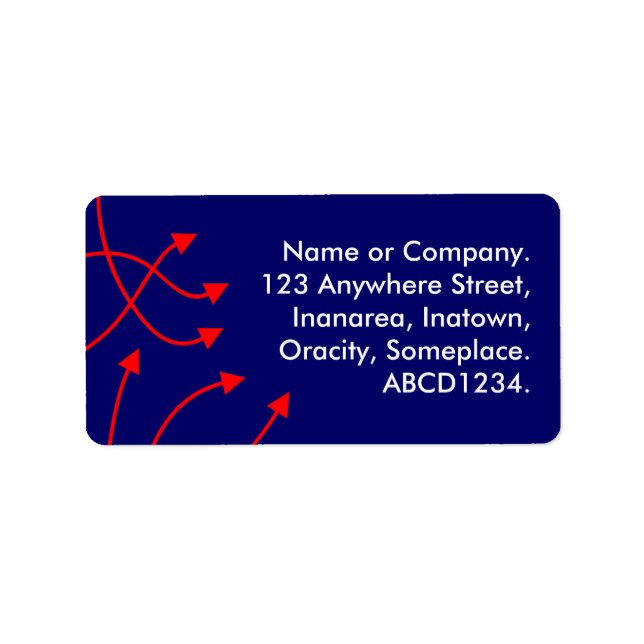 Etiqueta Direcciones - Azul marino (Frente)