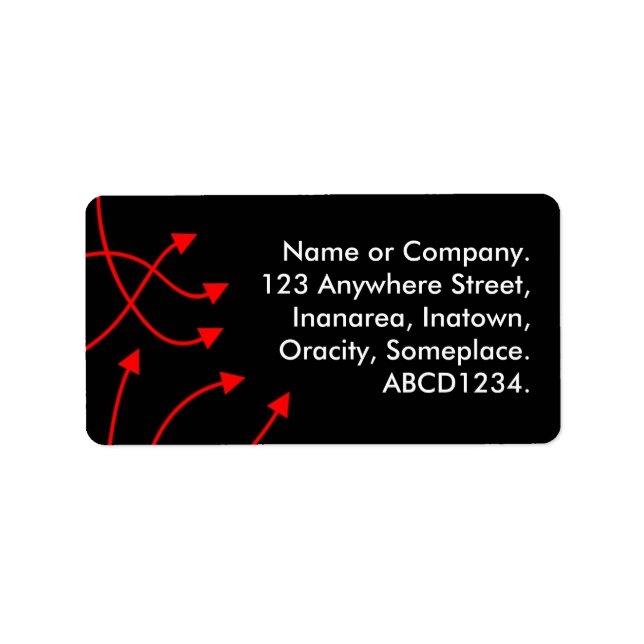 Etiqueta Direcciones - Negro (Frente)
