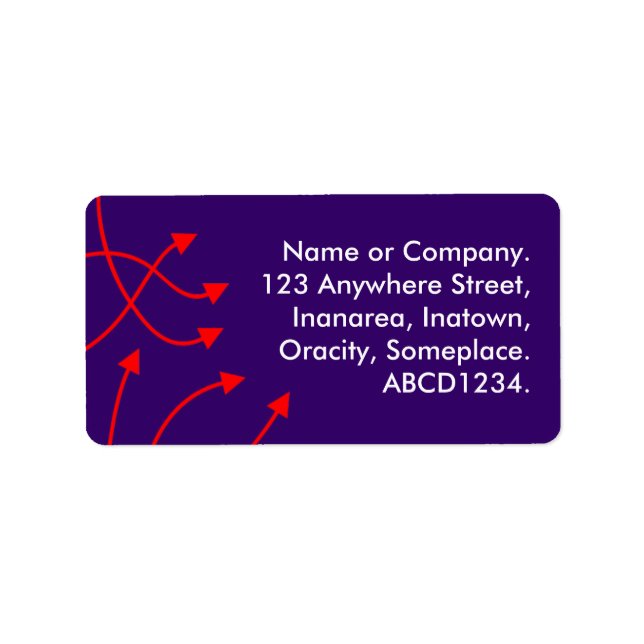 Etiqueta Direcciones - Púrpura profundo (Frente)