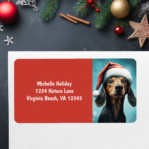 Etiqueta Dirigido por Navidades de Dachshund
