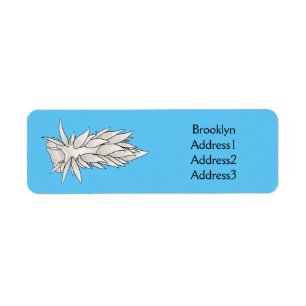 Etiqueta Dirona albolineata nudibranch personalizado ilustr