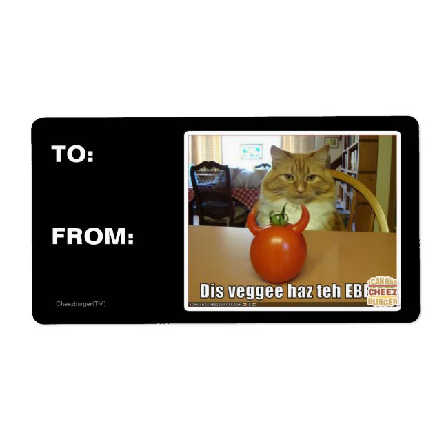 Etiqueta Dis veggee haz el EBIL (Frente)
