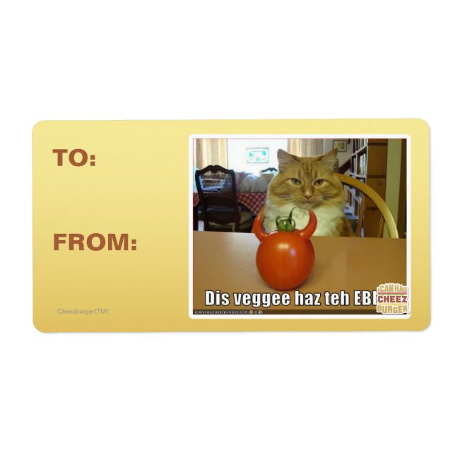 Etiqueta Dis veggee haz el EBIL (Frente)