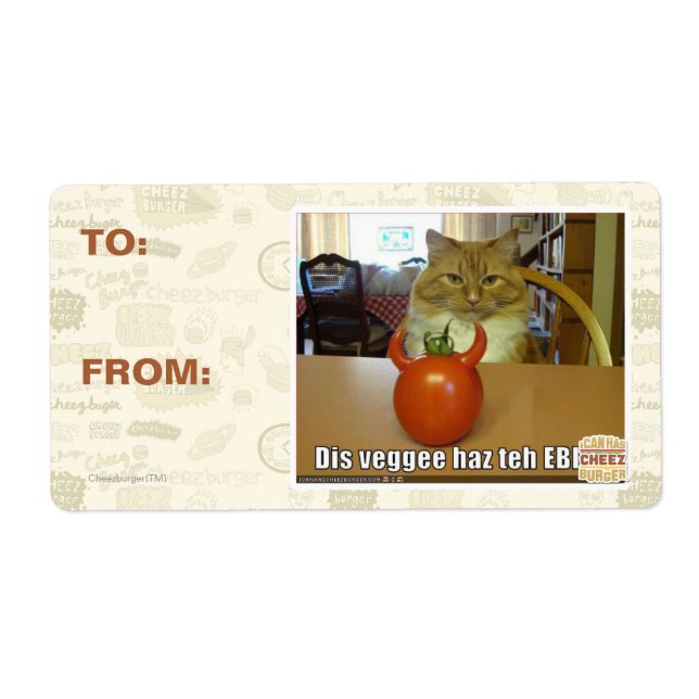 Etiqueta Dis veggee haz el EBIL (Frente)