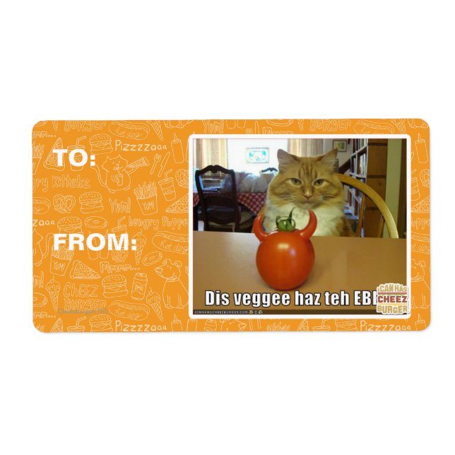 Etiqueta Dis veggee haz el EBIL (Frente)