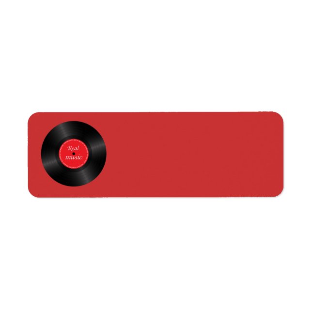 Etiqueta Disco de reproducción larga de vinilo (Frente)