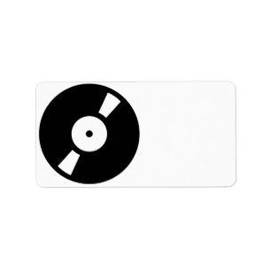 Etiqueta disco de vinilo retro