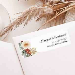 Etiqueta Discurso de boda de invierno con flores por parte 