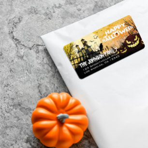 Etiqueta Discurso de Halloween de la noche del cielo estrep