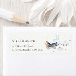 Etiqueta Discurso de las estrellas del avión infantil de la