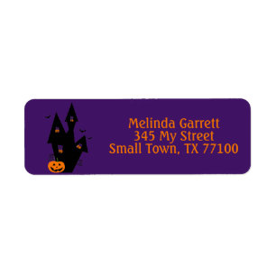 Etiqueta Discurso Personalizado de Halloween con calabaza d