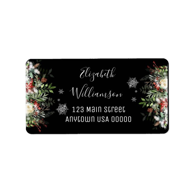 Etiqueta Discurso sobre los Verdes de Invierno y los copos  (Frente)