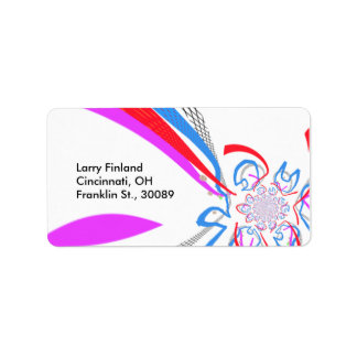 Etiqueta diseñada con estilo de arte moderno