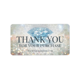 Etiqueta Diseñador de joyas de Diamond Sparkle Gracias Pega