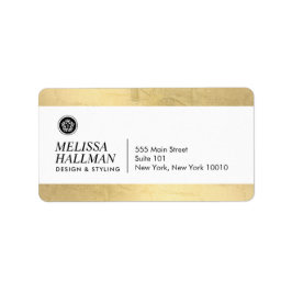 Etiqueta Diseñador minimalista de logotipos de flores Faux 