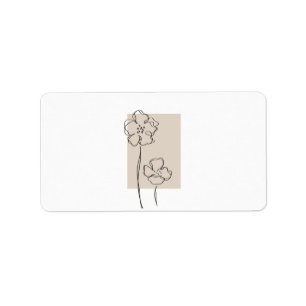 Etiqueta Diseño abstracto de arte de plantas