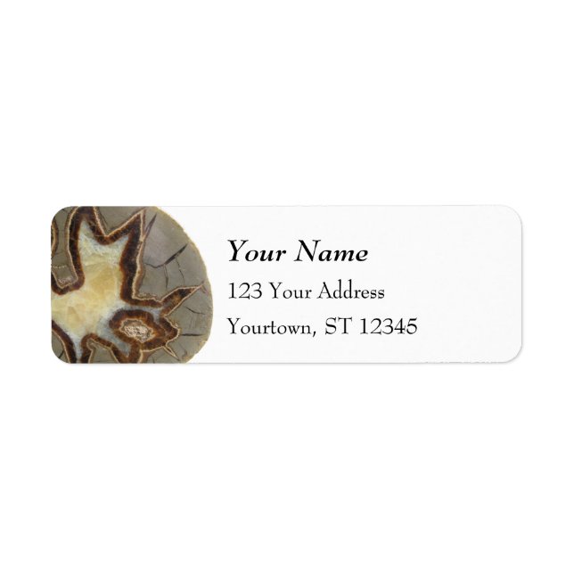 Etiqueta Diseño abstracto de rock cristalizado (Frente)