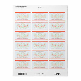 Etiqueta Diseño Agradable Con Flores