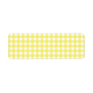 Etiqueta Diseño amarillo y blanco de la guinga