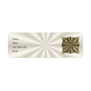 Etiqueta Diseño artístico original del Knot Celtic Gold