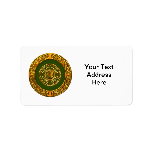 Etiqueta Diseño celta (Frente)