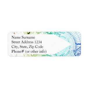 Etiqueta Diseño de antiguos mapas arcoiris vintage para cas