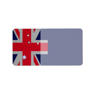 Etiqueta Diseño de bandera de Australia en un estilo cromad