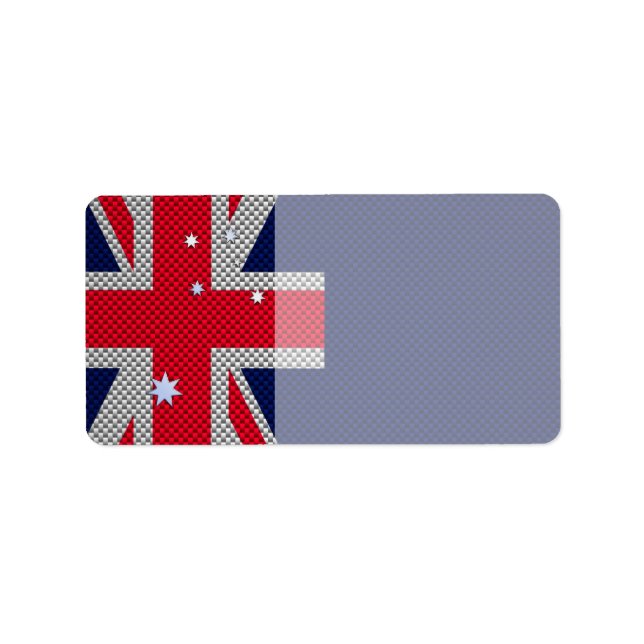 Etiqueta Diseño de bandera de Australia en un estilo cromad (Frente)