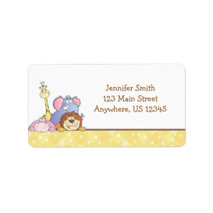 Etiqueta Diseño de bebé de la jungla