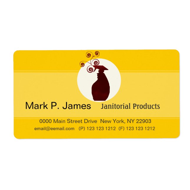 Etiqueta Diseño de botellas de spray para empresas (Frente)