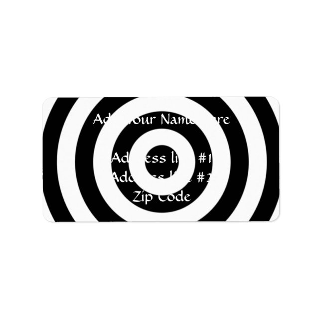 Etiqueta Diseño de Bullseye (Frente)